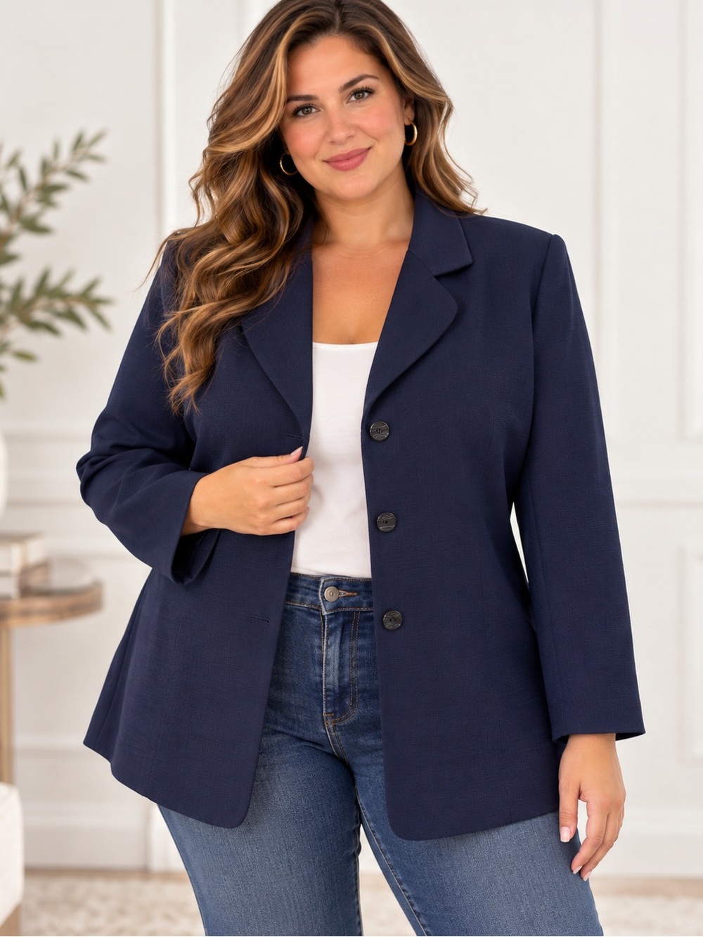 Vintage Jaclyn Smith Navy Blazer Size 14 NWT Deadstock Kmart 90s